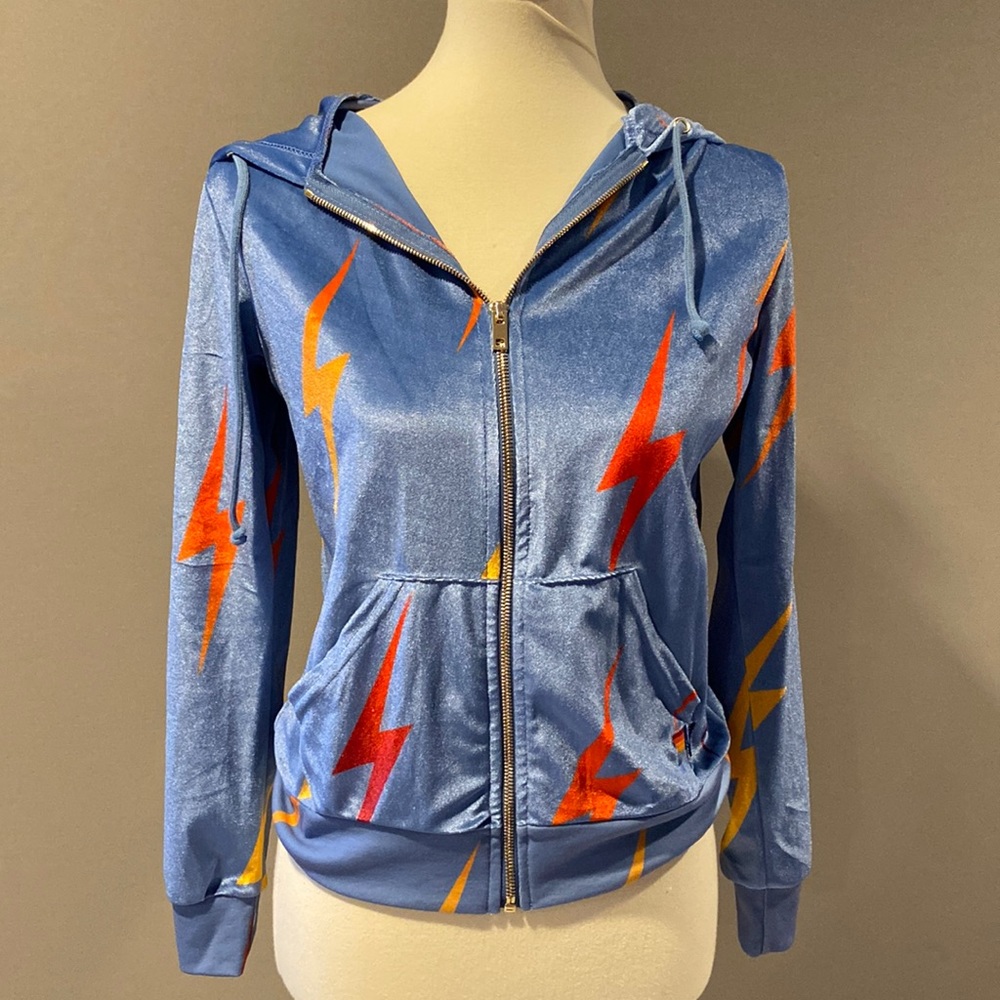 Aviator Nation Velvet Bolt Hoodie (NWT)